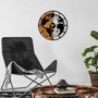 Wallity Reloj de pared World Map en Nogal y Negro